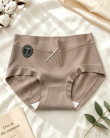 Women's Pure Cotton Ribbed Soft Panties