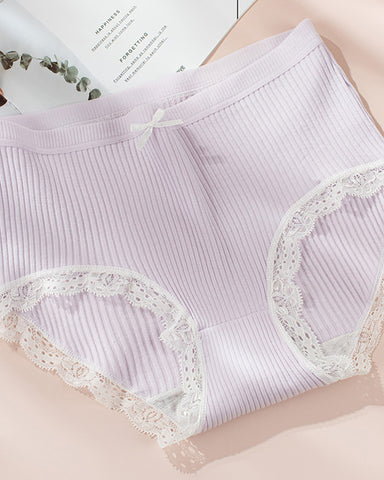 LaceTrim High-Waist Briefs