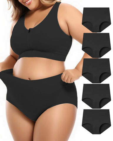 Soft High-Waist Breathable Cotton Briefs