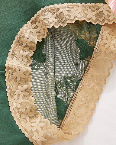 Floral Lace Cotton Briefs