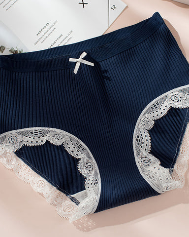 LaceTrim High-Waist Briefs