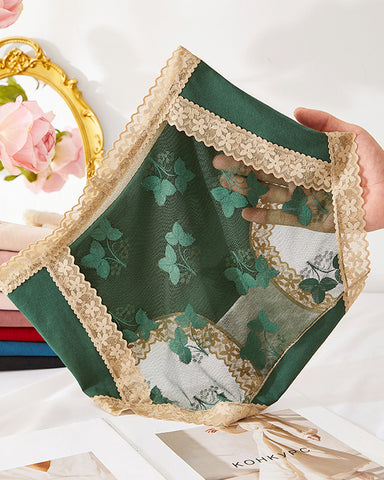 Floral Lace Cotton Briefs