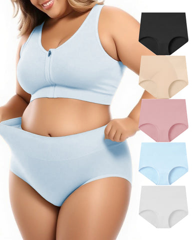 Soft High-Waist Breathable Cotton Briefs