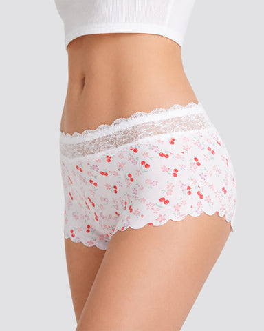 Six-Pack Seamless Ice Silk Lace Boxer Briefs