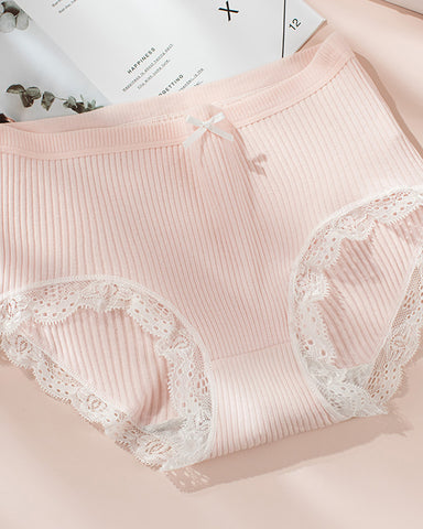 LaceTrim High-Waist Briefs