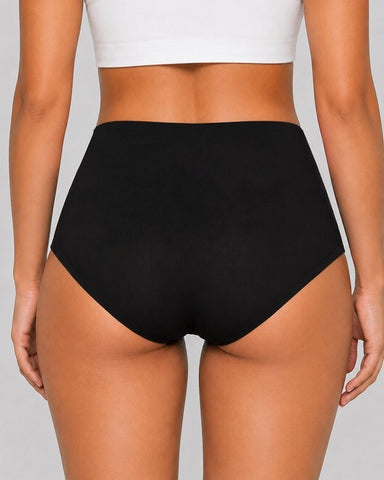 Seamless High-Waist Cotton Briefs