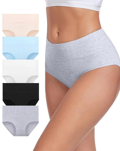 Soft High-Waist Breathable Cotton Briefs