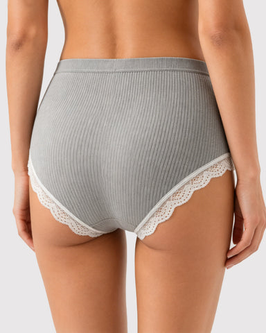 LaceTrim High-Waist Briefs