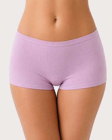 Cotton Ribbed Comfort Boyshorts