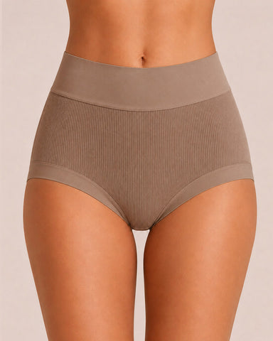 5-Pack Ribbed Cotton High-Waist Briefs