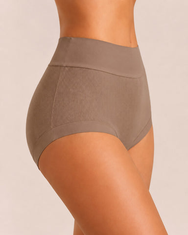 5-Pack Ribbed Cotton High-Waist Briefs