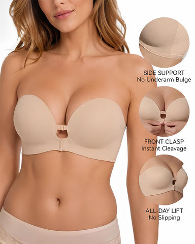 Strapless Front-Closure Bra