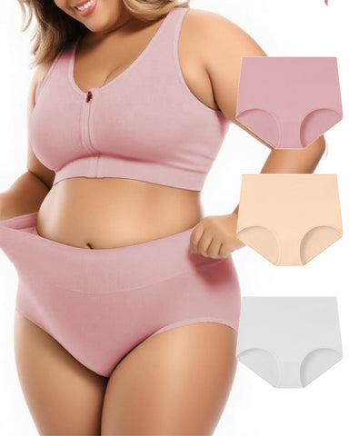 Soft High-Waist Breathable Cotton Briefs
