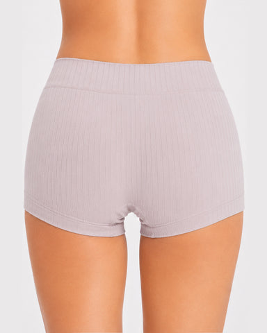 Plus Size High-Waist Ribbed Cotton Briefs